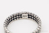 Vintage Triple Beaded Row Style Sterling Silver Band Ring - Size 9