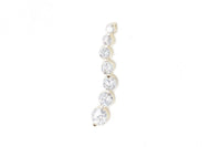 Vtg Gold Vermeil Cubic Zirconia Circles Bubbles Sterling Silver Necklace Pendant