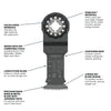 BOSCH OSL114JF-10 1-1/4 In. Starlock® Oscillating Multi Tool Bi-Metal Xtra-clean Plunge Cut Blade 10 Pk.