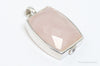 Large Designer ELLE Rose Quartz Ruby Sterling Silver Necklace Pendant