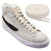 Elastic Shoe Laces for Nike Blazer Flat Stretchy Bungee Replacement Shoelaces(Color:CreamSize:46Inch)