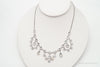 Antique Crystal Sterling Silver Necklace 16"