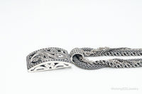 Designer Silpada Four Strand Chain Sterling Silver Necklace