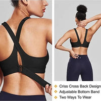 Adjustable Woman Modern Sports Bra Sportswear Crop Top Belt Zipper Yoga Running Comfortable Bras Push Up Gym Equipment