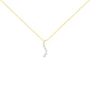 14k Yellow Gold 3.0 cttw Baguette and Brilliant Round-Cut Diamond Journey 18" Pendant Necklace (I-J Color, I2-I3 Clarity)