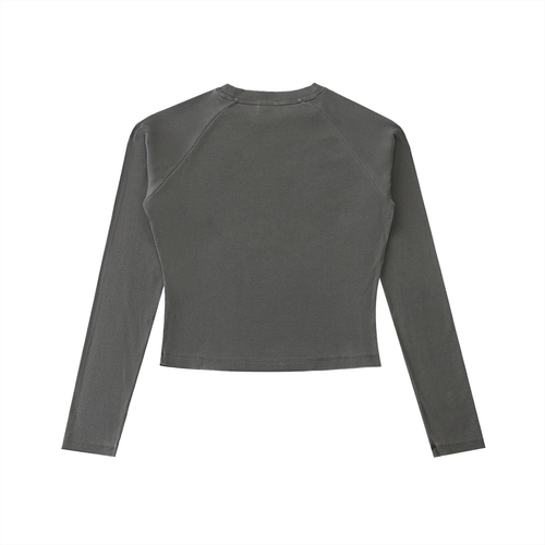 Phantom Cross Washed Long Sleeve Slim T-Shirt
