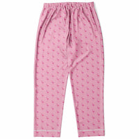 Simple Pink Flamingo Satin Pajamas