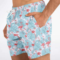 Flamingo Blue Floral Swim Trunks