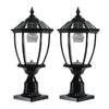 Aluminum Solar Lights Lanterns LED 2-Pack for Outdoor Pathways and Gardens