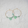Amazonite 14K Gold Filled Hoop Earrings With Teardrop