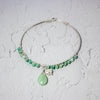 Amazonite Sterling Silver Beaded Bracelet With Pearl