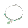 Amazonite Sterling Silver Beaded Bracelet With Pearl