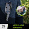 The Wakizashi Survival Neck Knife Giftset for Outdoors (Black Blade + Green Liner)