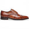 21-532-CGM ANDREA Crocodile Lace Up, Cognac