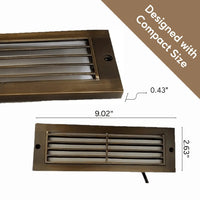 Antique Bronze LED Step Light Fixture | Brass Construction | Low Voltage