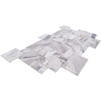 Atlantic Grey Marble Tiles Antique Pattern Sand-Blasted Brushed - Livfloors Collection