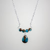 Aqua Quartz Teardrop Pendant Necklace On Silver Chain