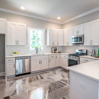 Atlantic Grey Cloudy Floor and Wall Marble Tile Polished - Livfloors Collection