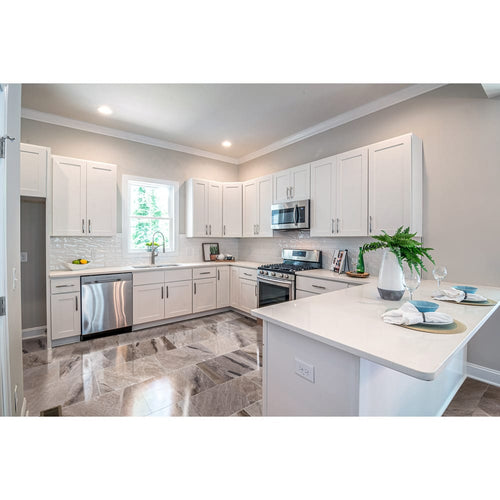 Atlantic Grey Cloudy Floor and Wall Marble Tile Polished - Livfloors Collection