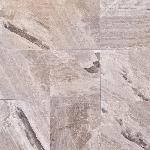 Atlantic Grey Cloudy Floor and Wall Marble Tile Polished - Livfloors Collection