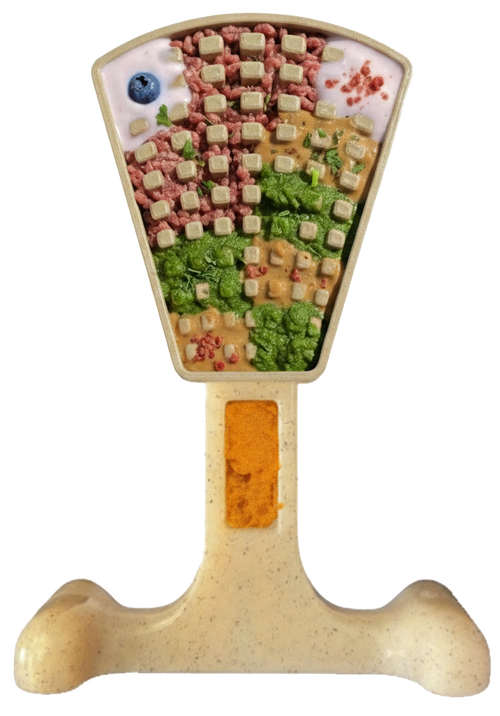 Waffle Tower Nylon Chew & Enrichment Toy | 2-in-1 for Aggressive Chewers | SodaPup