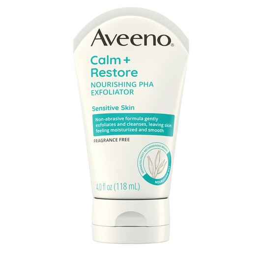 Aveeno Calm + Restore Nourishing PHA Facial Exfoliator 4 Oz.
