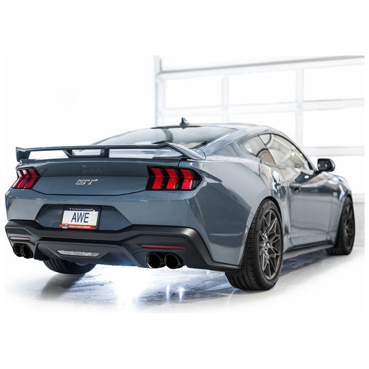 AWE 2024 Ford Mustang GT Fastback S650 RWD SwitchPath Catback Exhaust w/ Quad Diamond Black Tips