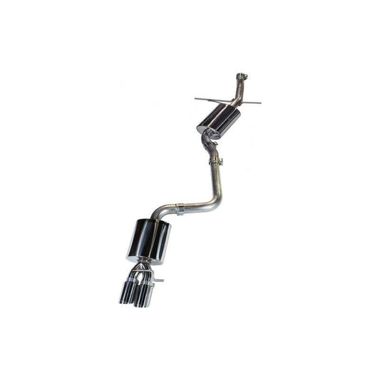 AWE Tuning Audi B8 A5 2.0T Touring Edition Single Outlet Exhaust - Polished Silver Tips