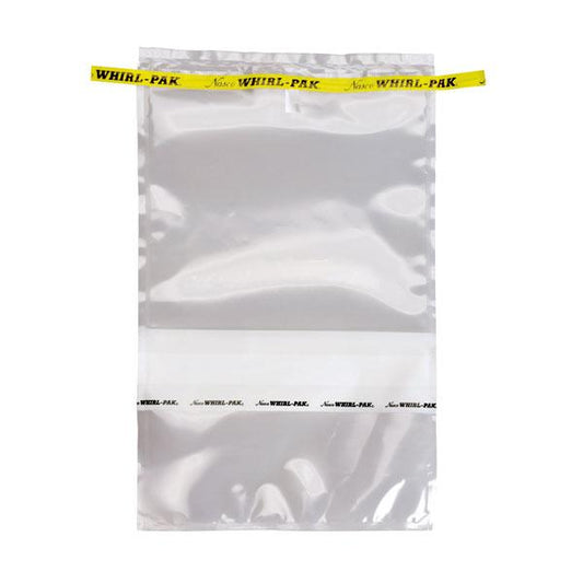 Whirl-Pak B01195 Write-On Bags - 55 oz. (1,627) Box of 500 - Yellow Tape