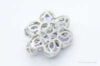 Designer Stauer Iolite Cubic Zirconia Sterling Silver Pendant