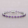 7.98 Carat Genuine Amethyst .925 Sterling Silver Bracelet