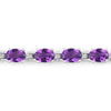 7.98 Carat Genuine Amethyst .925 Sterling Silver Bracelet