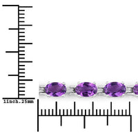 7.98 Carat Genuine Amethyst .925 Sterling Silver Bracelet