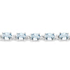 8.80 Carat Genuine Aquamarine .925 Sterling Silver Bracelet