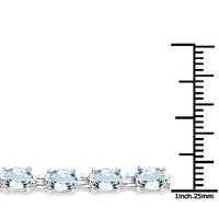 8.80 Carat Genuine Aquamarine .925 Sterling Silver Bracelet