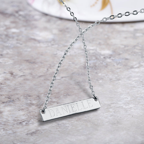 Personalized Bar Necklace - 3 Colors-Free Engraving
