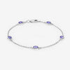 1.65 Carat Genuine Tanzanite .925 Sterling Silver Bracelet