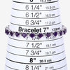 10.01 Carat Genuine Amethyst and White Diamond .925 Sterling Silver Bracelet