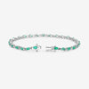 3.24 Carat Genuine Zambian Emerald .925 Sterling Silver Bracelet