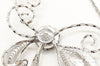 Antique Hematite Sterling Silver Filigree Necklace