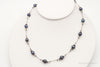 Vintage Tahitian Pearl & Glass Bead Sterling Silver String Necklace