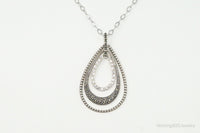 Designer Judith Jack Cubic Zirconia Marcasite Sterling Silver Necklace