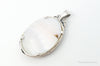 VTG Pink Mother of Pearl Marcasite Butterfly Flower Sterling Silver Pendant