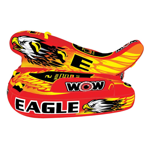 WOW Sports Wow Eagle 1-3 Person Hybrid Towable Water Tube For Pool and Lake