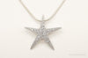 Cubic Zirconia Starfish Sterling Silver Necklace