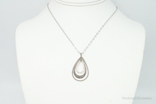 Designer Judith Jack Cubic Zirconia Marcasite Sterling Silver Necklace
