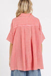 Mittoshop Mineral Wash Gauze Oversized Short Sleeve Shirt