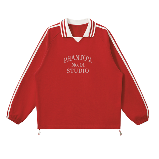 Studio Contrast Striped Collar Sweatshirt