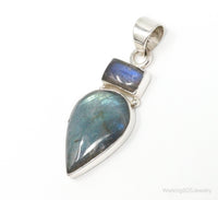 Large Designer Supreme Jewelers Labradorite Sterling Silver Pendant