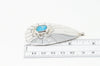 Vtg Native American Eddie Chee Turquoise Sterling Silver Necklace Pendant